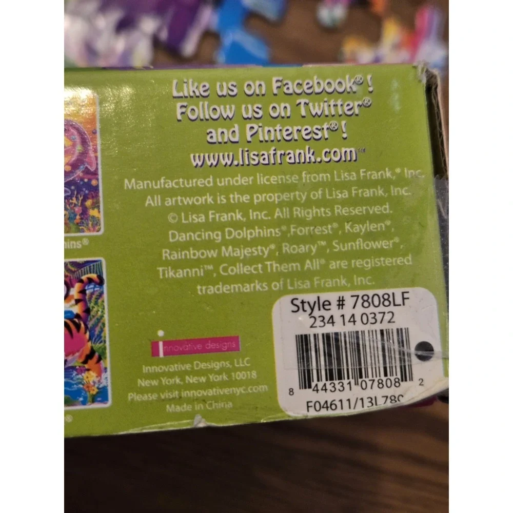 Lisa‎ Frank Forrest Puzzle 48 Pc Incomplete 42/48 Pieces Damaged Piece